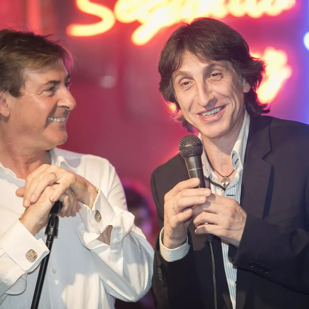 Alfonso Pahino y fermín Ortiz momento en escenario de Segundo Jazz